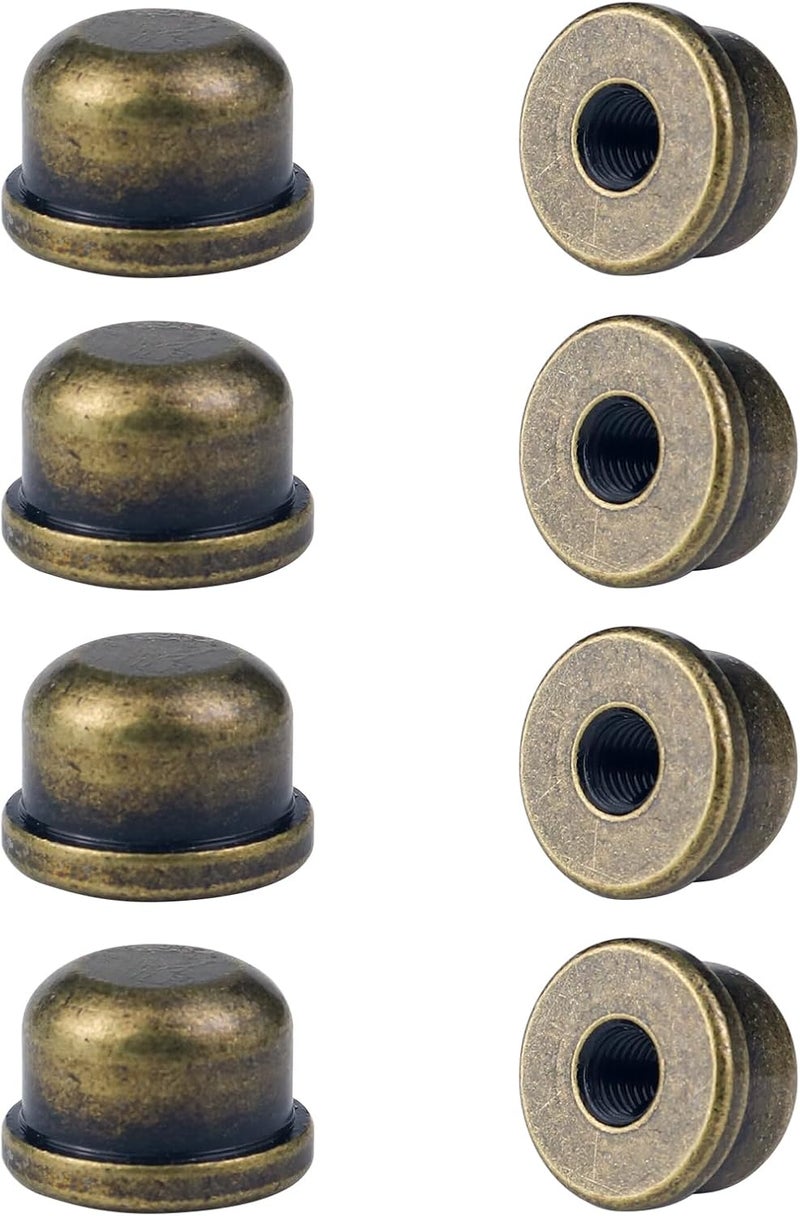 Aecsze 8 PCS 1/4-27 Lamp Finials, Lamp Shade Screw Cap for Lamp Shade Bracket Harp Top, Lamp Finial Knob Lamp Shade Screw Cap Lamp Fittings (1/2 Inch Tall, Retro) - Image 1
